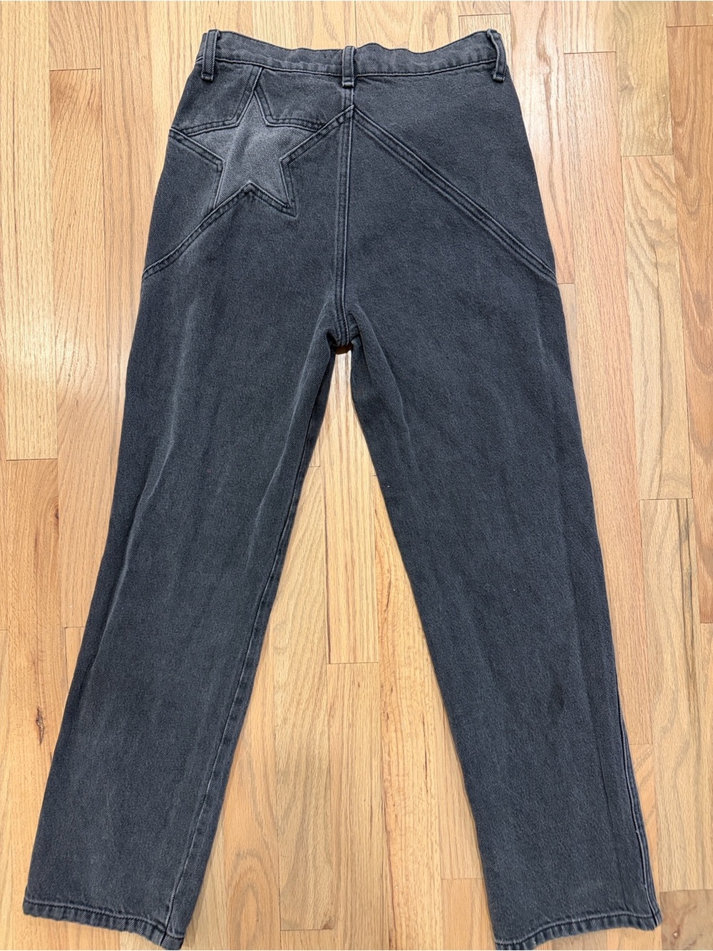 The Reformation Cynthia Straight-Leg Star Jeans in Washed Black - Picture 5 of 5